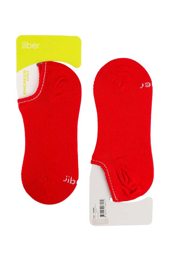 Kadın Kırmızı Pamuklu  Sneaker Çorap 7501