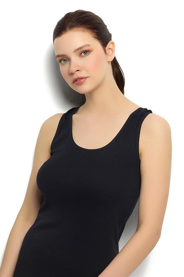 Kadın Lacivert Pamuklu  Atlet 584