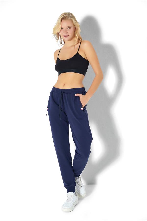 Kadın İki İplik Eşofman Altı 2727 Lacivert  JBR2727.000001