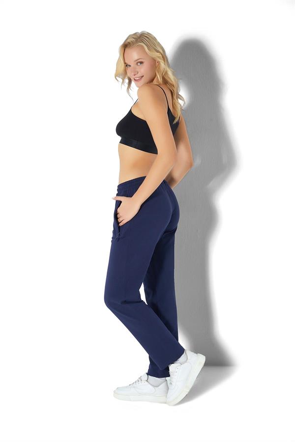 Kadın İki İplik Eşofman Altı 2723 Lacivert  JBR2723.000001