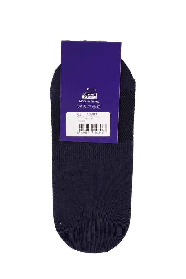 Kadın Lacivert Pamuklu  Babet Çorap 7301