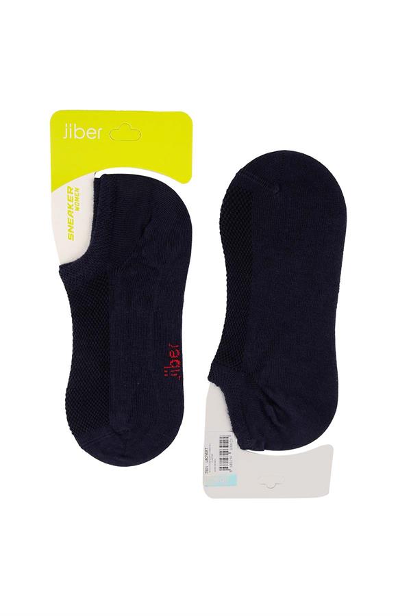Kadın Lacivert Pamuklu  Sneaker Çorap 7501