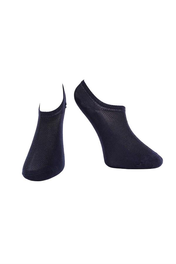 Kadın Lacivert Pamuklu  Sneaker Çorap 7501