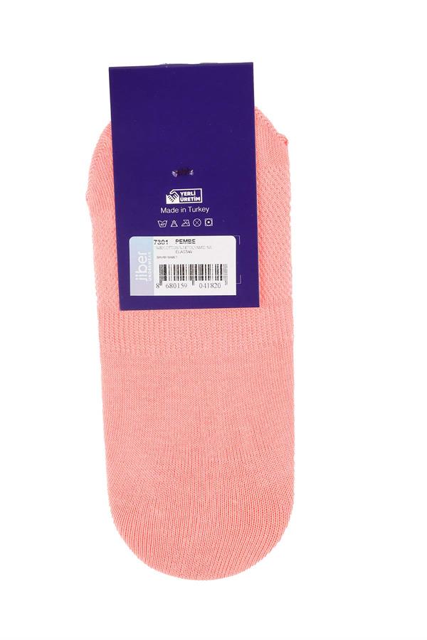 Kadın Pembe Pamuklu  Babet Çorap 7301