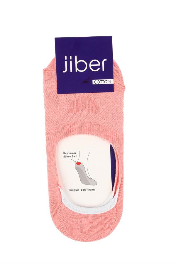Kadın Pembe Pamuklu  Babet Çorap 7301
