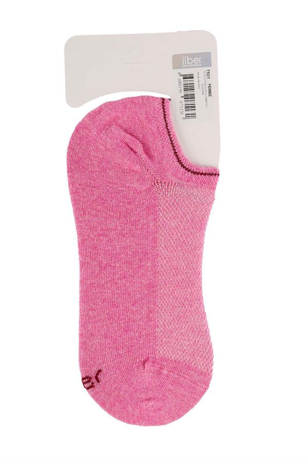 Kadın Pembe Pamuklu  Sneaker Çorap 7501