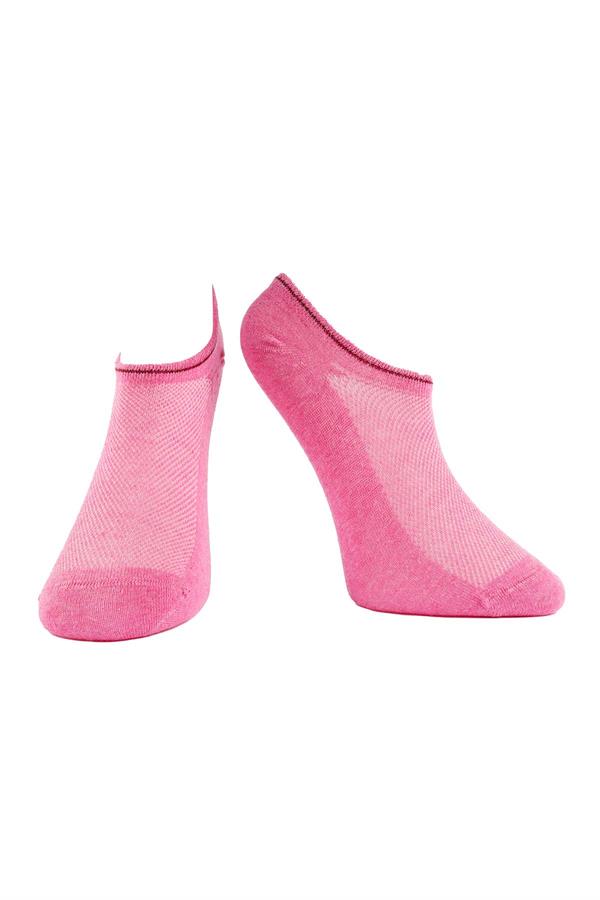 Kadın Pembe Pamuklu  Sneaker Çorap 7501