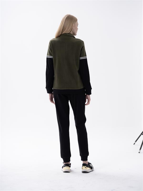 Kadın Fermuarlı Polar Pijama Takımı Siyah  JBR10172.00001