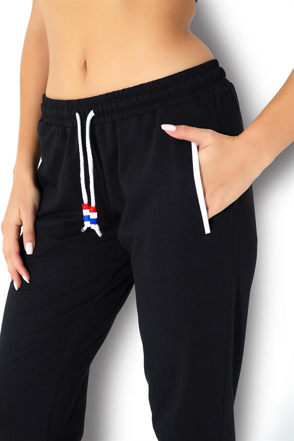 Kadın İki İplik Eşofman Altı 2725 Siyah  JBR2725.000001