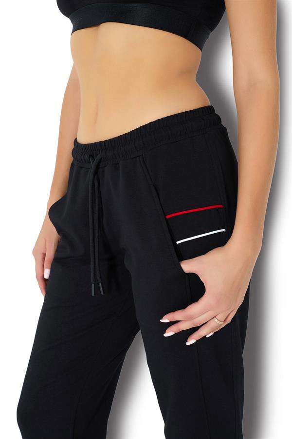 Kadın İki İplik Eşofman Altı 2721 Siyah  JBR2721.000001