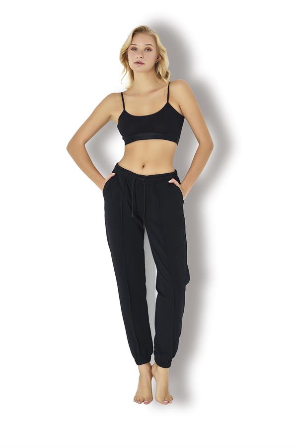 Kadın İki İplik Eşofman Altı 2724 Siyah  JBR2724.000001