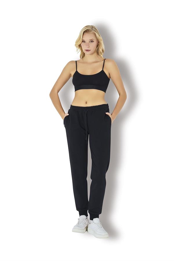 Kadın İki İplik Eşofman Altı 2726 Siyah  JBR2726.000001