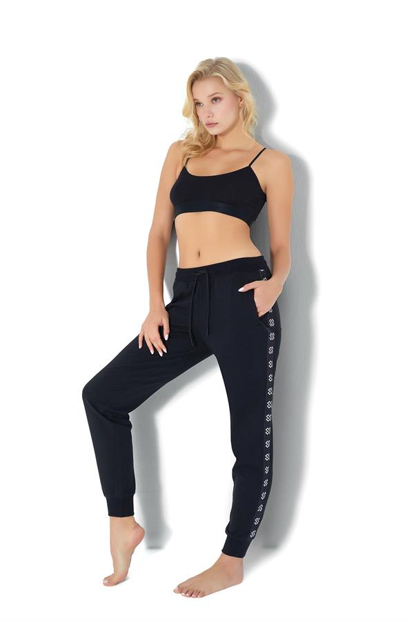 Kadın İki İplik Eşofman Altı 2728 Siyah  JBR2728.000001