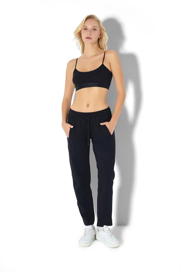 Kadın İki İplik Eşofman Altı 2721 Siyah  JBR2721.000001