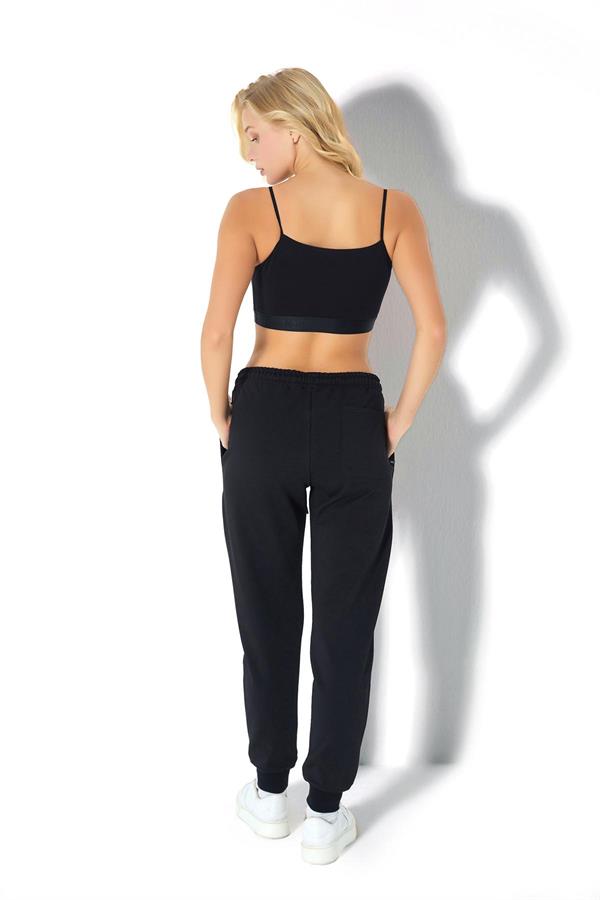 Kadın İki İplik Eşofman Altı 2726 Siyah  JBR2726.000001