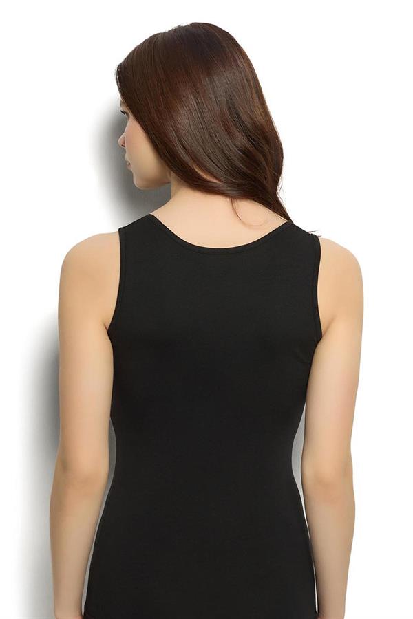 Kadın Siyah Modal Pamuklu  Atlet 617