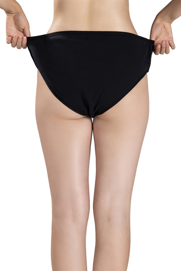 KADIN 3 LÜ SİYAH BÜYÜK BEDEN KÜLOT 642