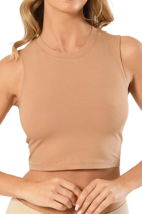 Kadın Sıfır Kol Sıfır Yaka Crop 635 TEN  JBR635.0000001