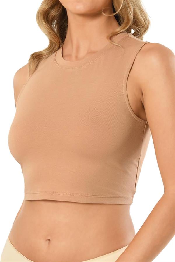 Kadın Sıfır Kol Sıfır Yaka Crop 635 TEN  JBR635.0000001