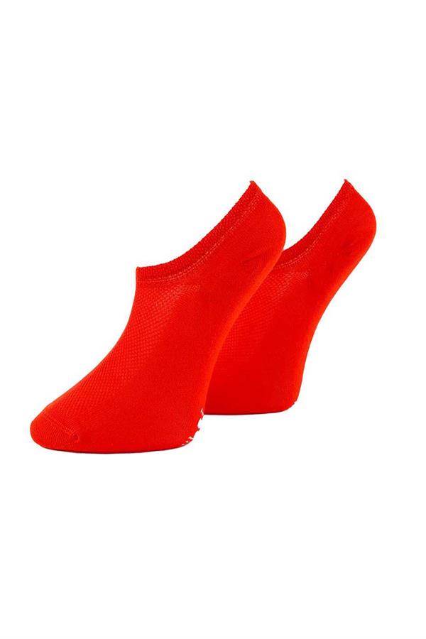 Kadın Turuncu Pamuklu  Sneaker Çorap 7501