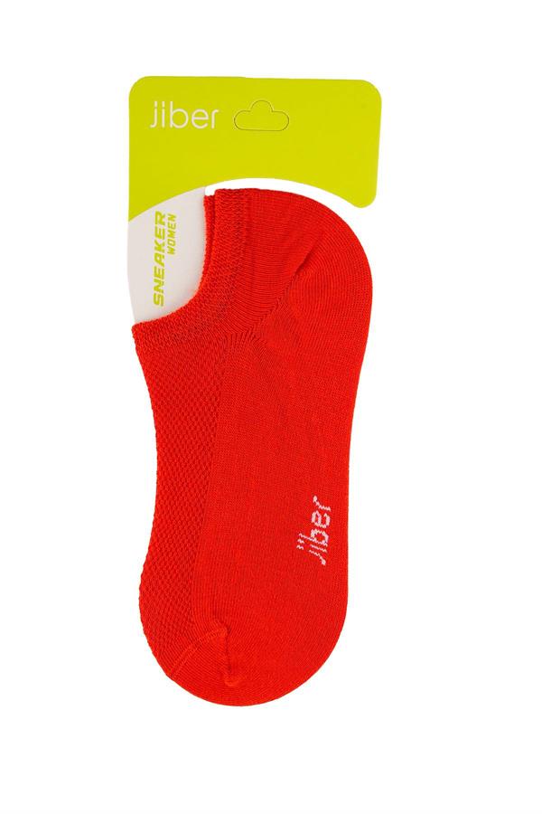 Kadın Turuncu Pamuklu  Sneaker Çorap 7501