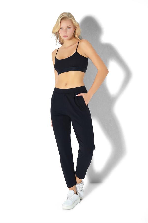 Kadın Viskon Tek Alt 3872 Siyah  JBR3872.000001