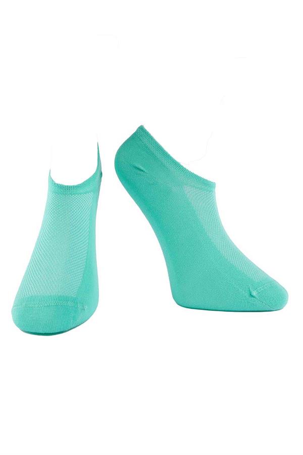 Kadın Yeşil Pamuklu  Sneaker Çorap 7501