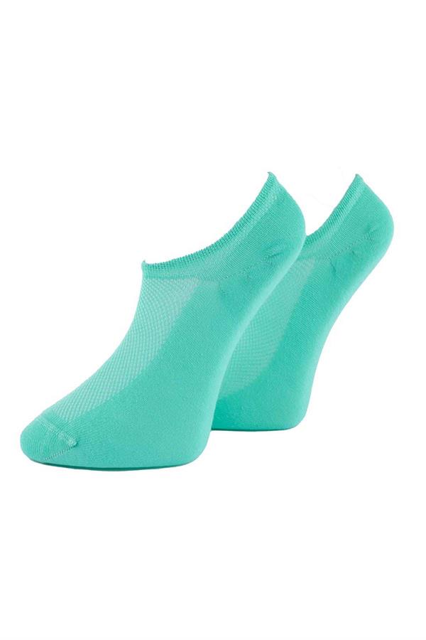 Kadın Yeşil Pamuklu  Sneaker Çorap 7501