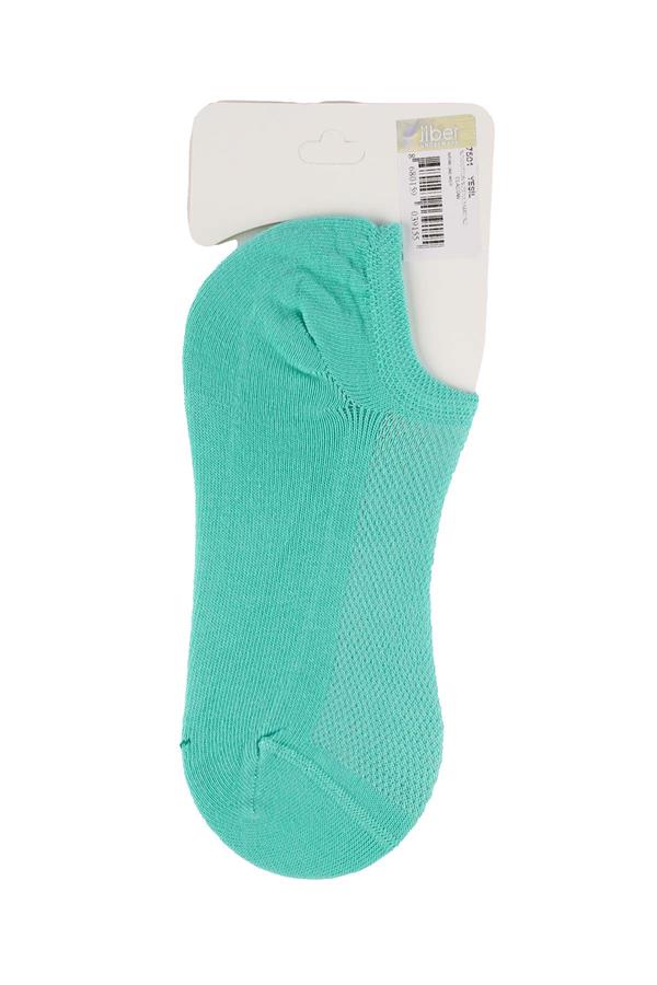 Kadın Yeşil Pamuklu  Sneaker Çorap 7501