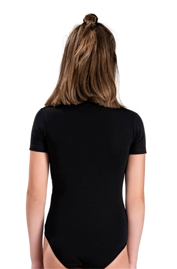 Kız çocuk Siyah Pamuklu Likralı Bodysuit 806