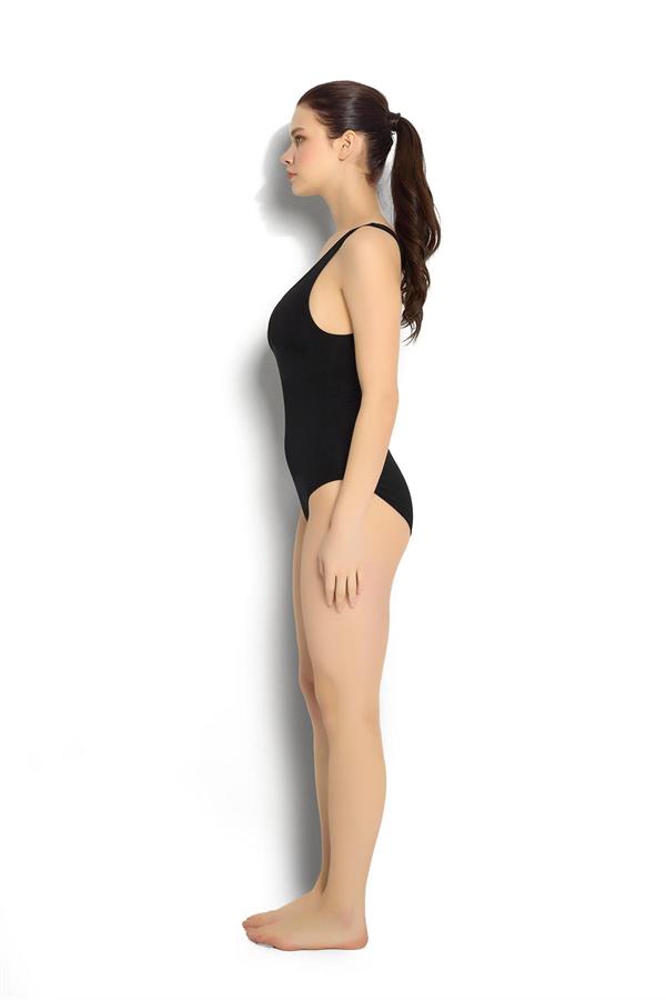 SİYAH  KALIN ASKILI TAM BOY KORSE 4526