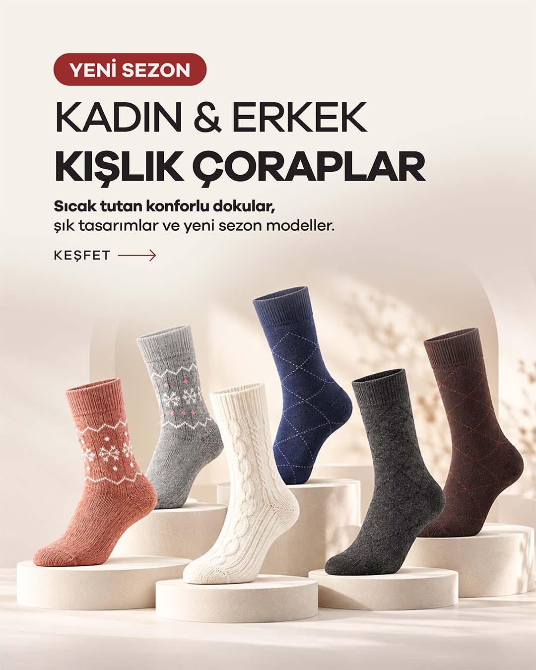 Mobil Kışlık Çorap Koleksiyonu