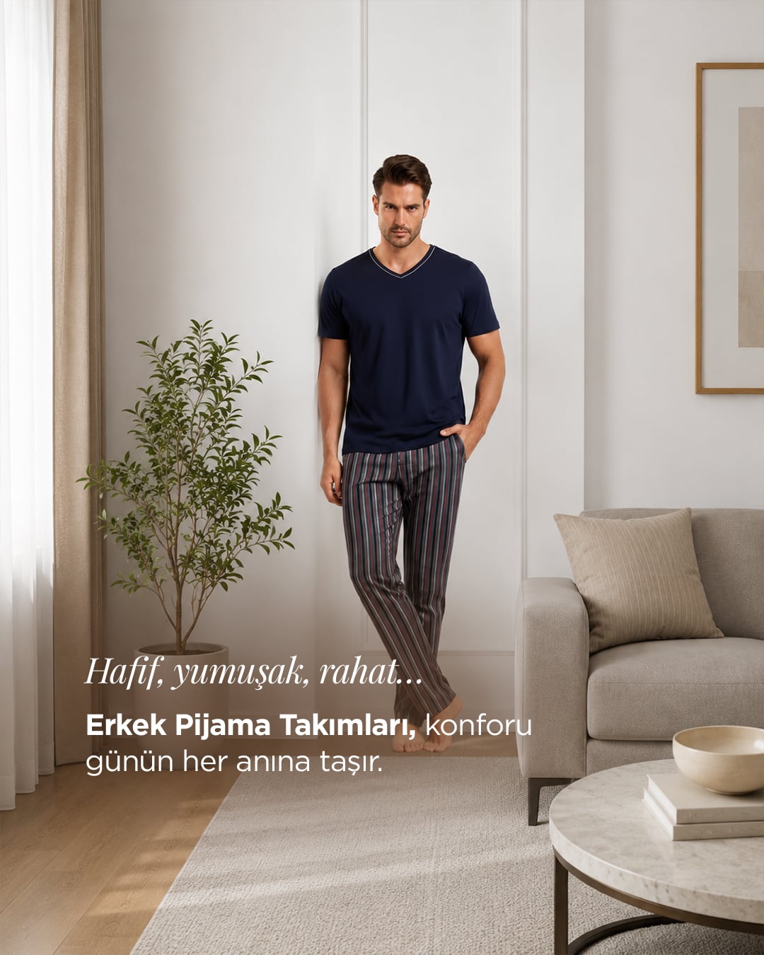 Mobil Erkek yazlık pijama takımı