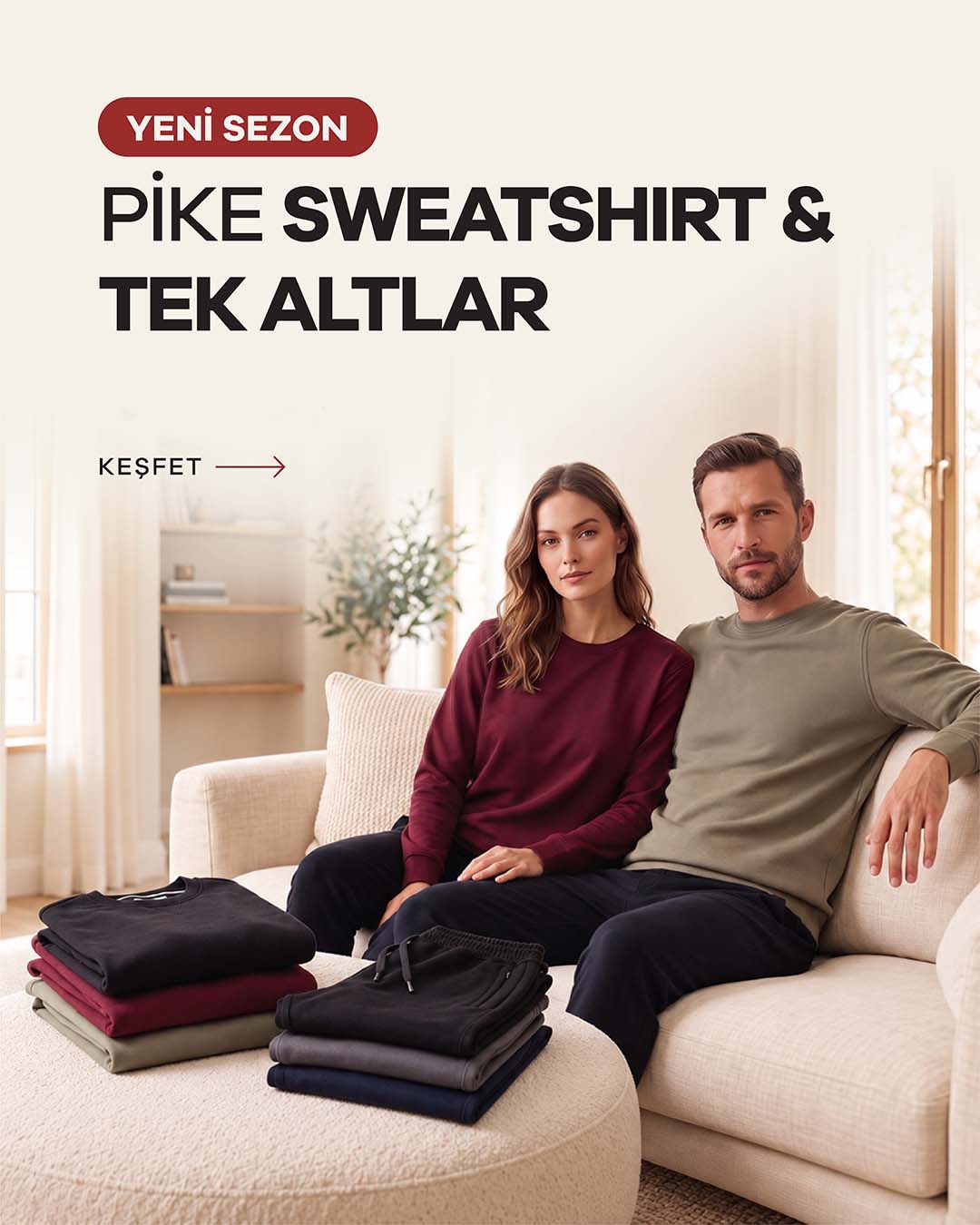 Mobil Pike Tek Alt Ve Sweatshirt