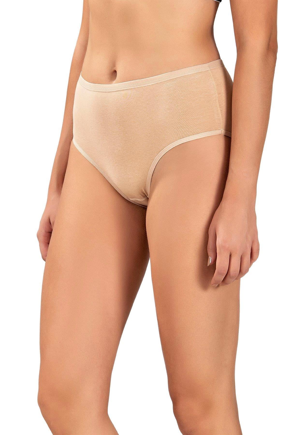 6 'Lı Kadın Ten Pamuklu Bikini Külot 652