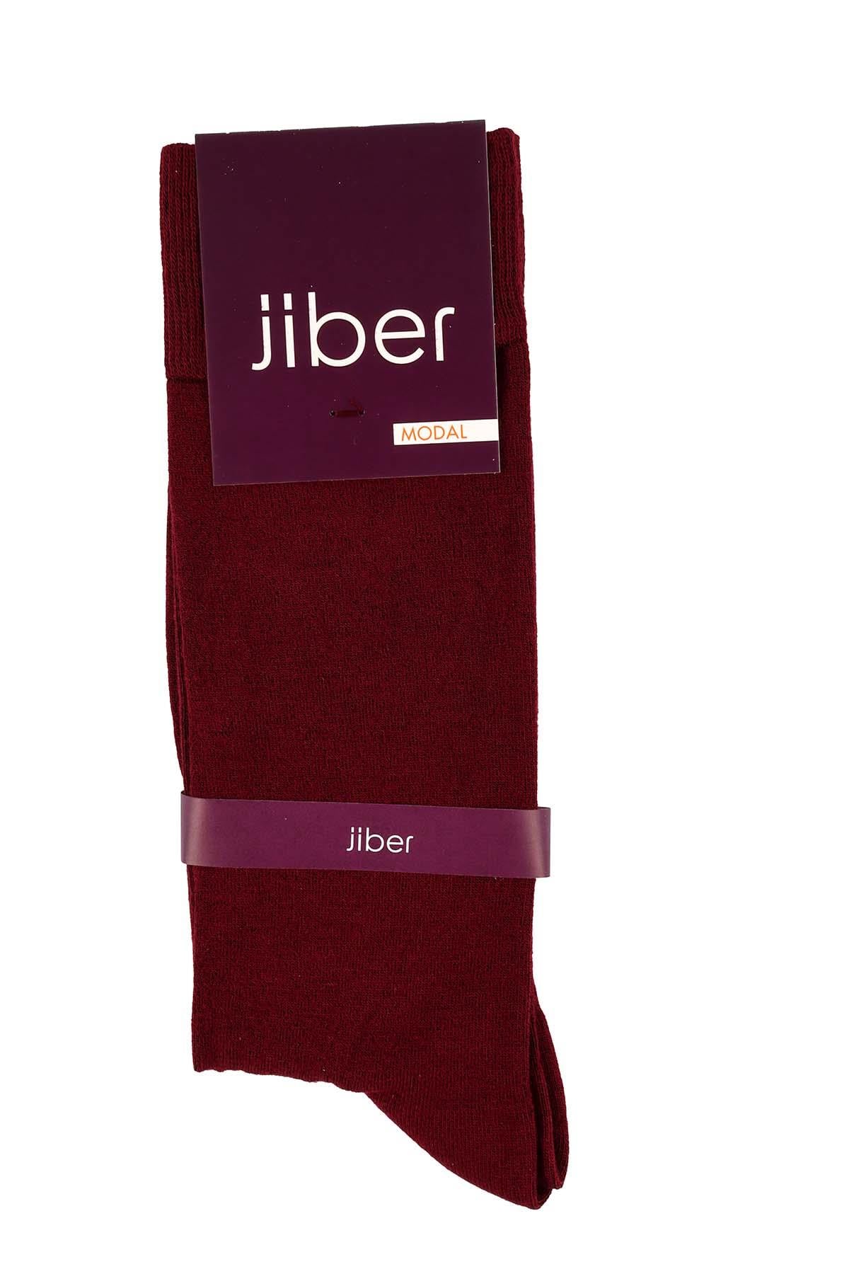 Erkek 6'lı Likralı Modal Uzun Çorap 5200 Bordo  JBR5200.006