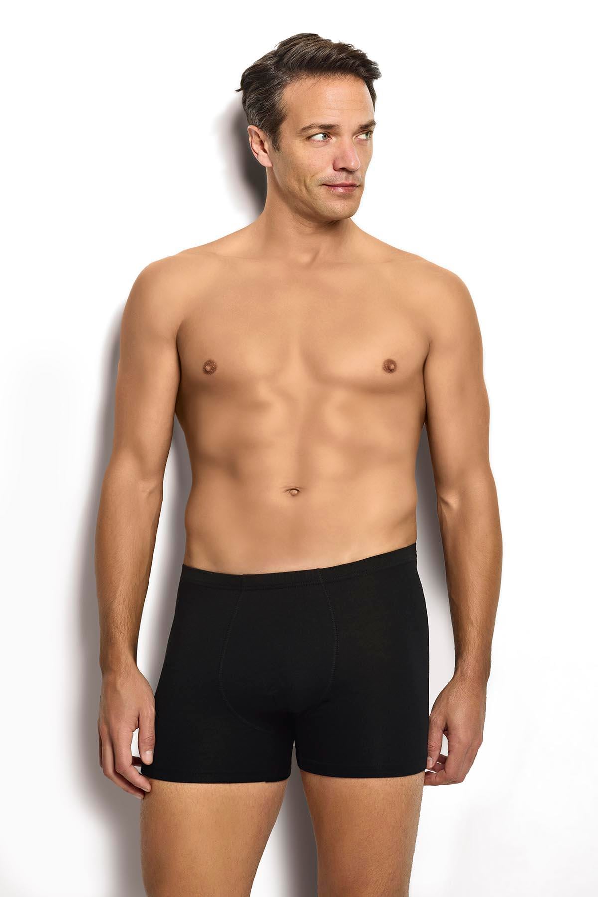 Erkek 6'lı Siyah Bambu Boxer 278