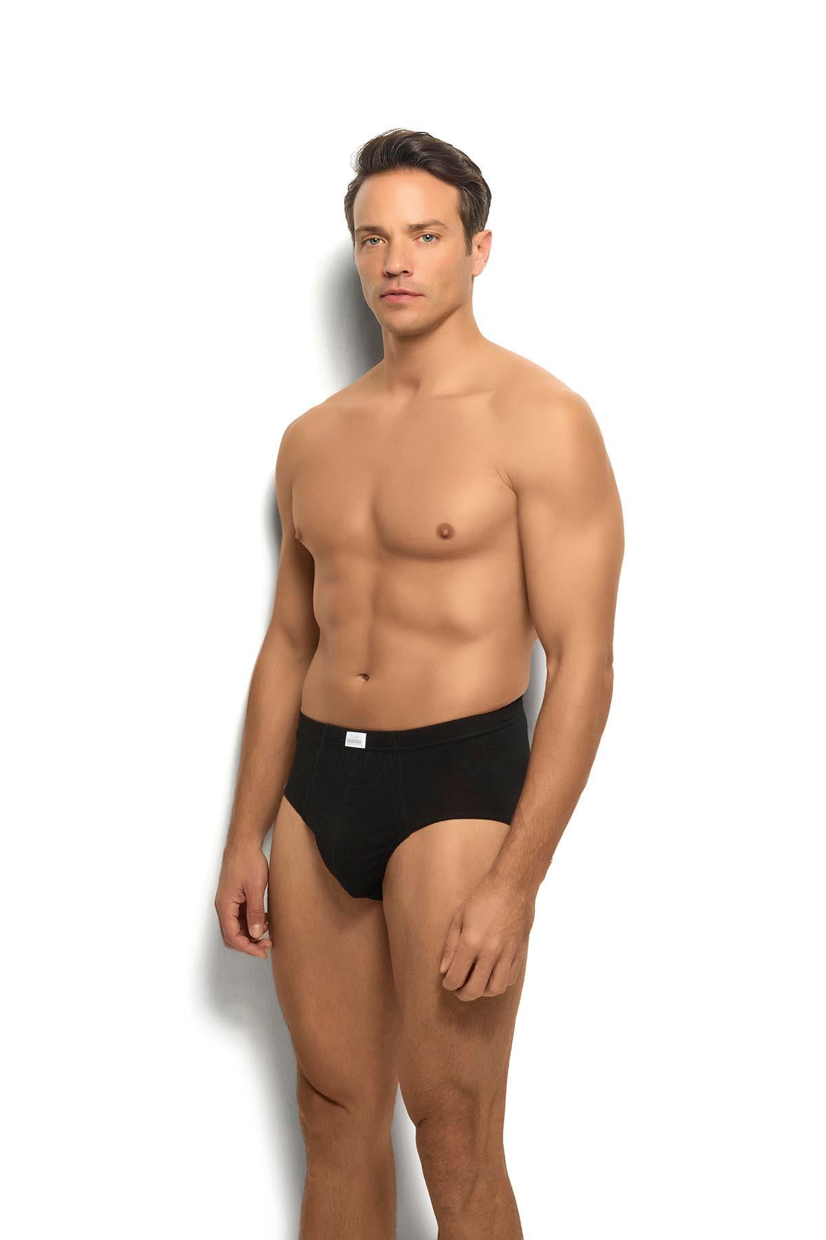Erkek 6'lı Siyah Slip Külot 129