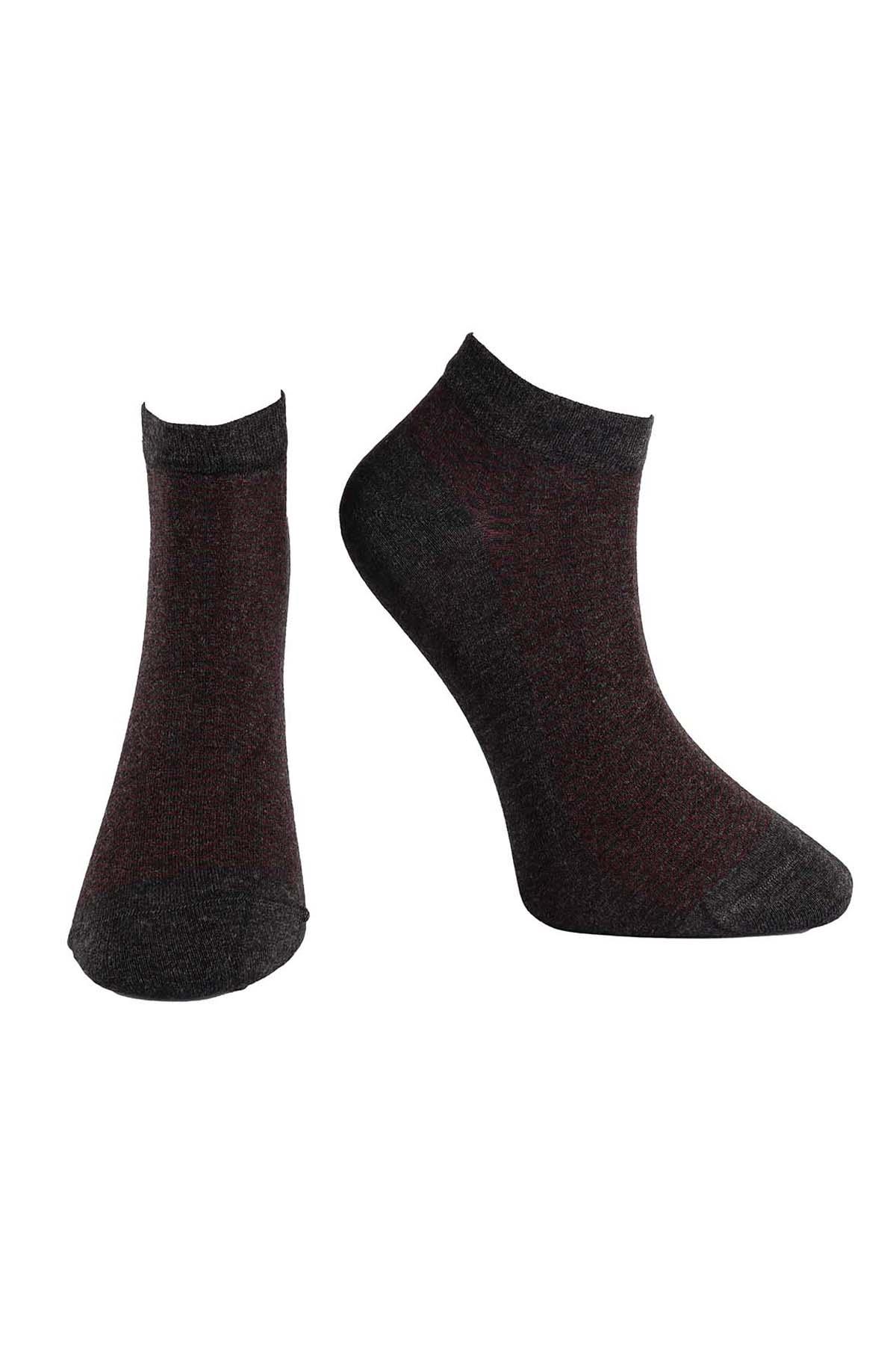 Erkek Antrasit Bambu Patik Çorap 6758