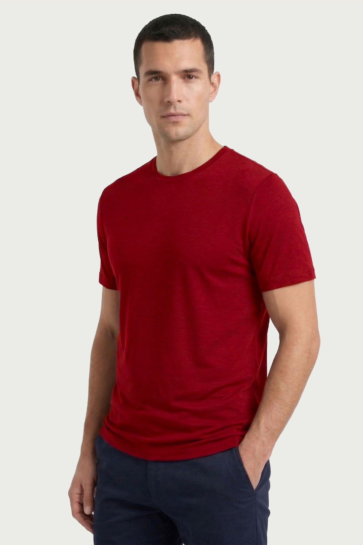 Erkek Bambu T-Shirt 334 Bordo  JBR334.0000001