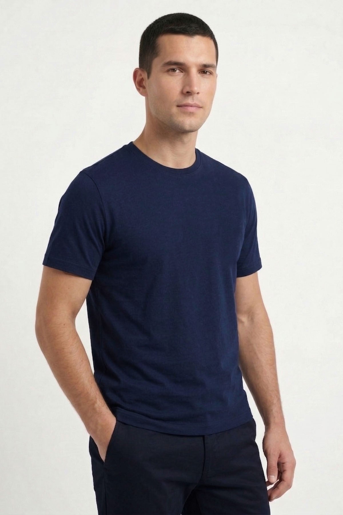 Erkek Bambu T-Shirt 334 Lacivert  JBR334.0000001