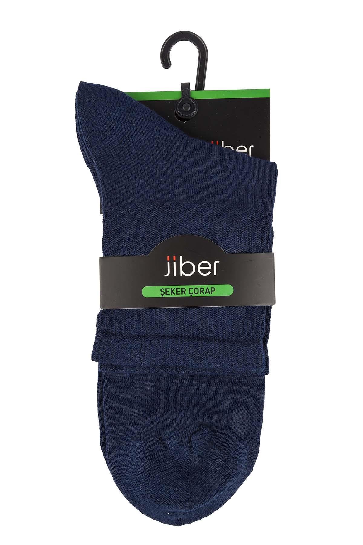 Erkek Lacivert Bambu Uzun Lastiksiz Diyabetik Çorap 5999