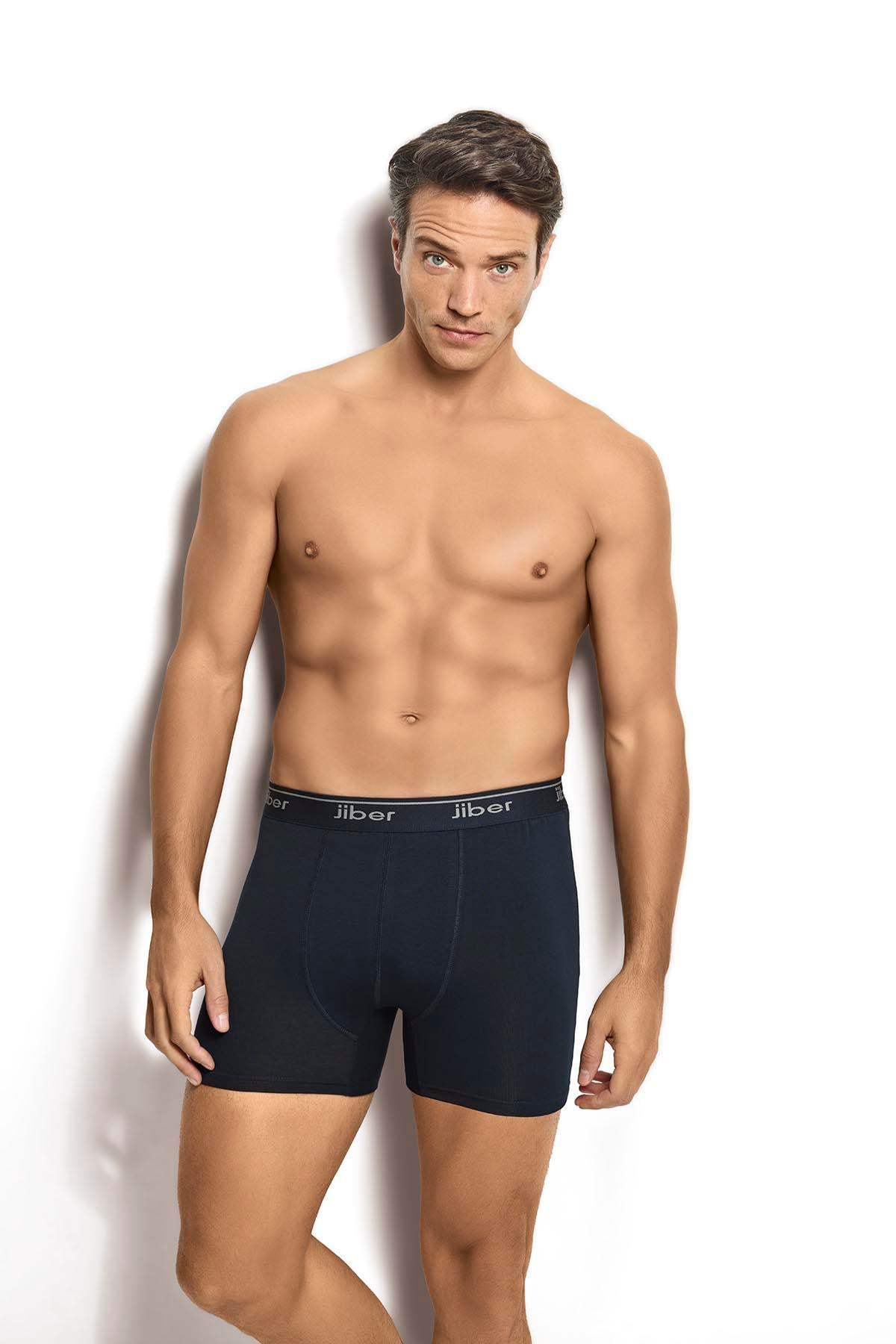 Erkek Lacivert Pamuklu Likralı 6'lı Boxer 156