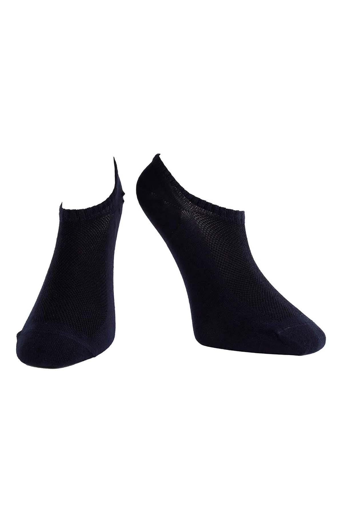 Erkek Lacivert Pamuklu  Sneaker Çorap 7701