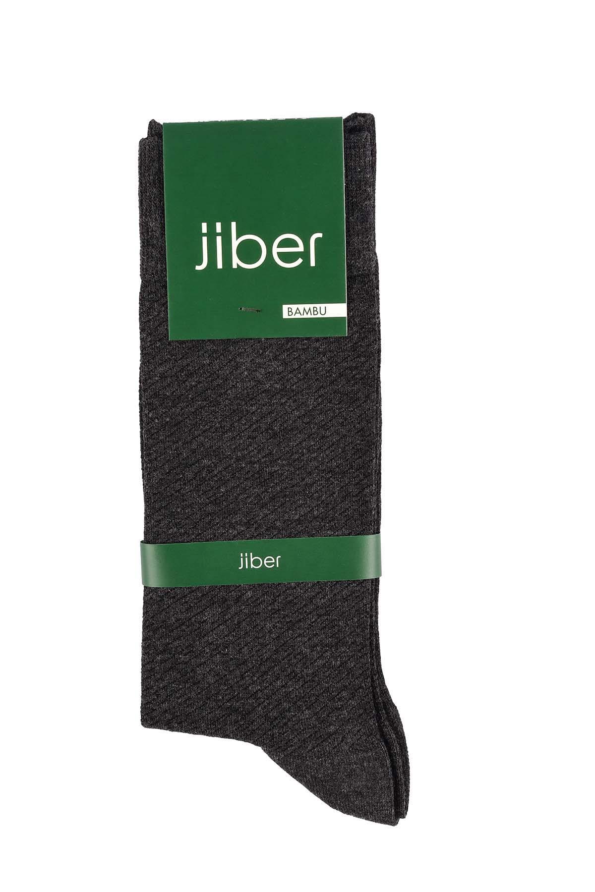 Erkek Likralı Bambu Antrasit Çorap 5616