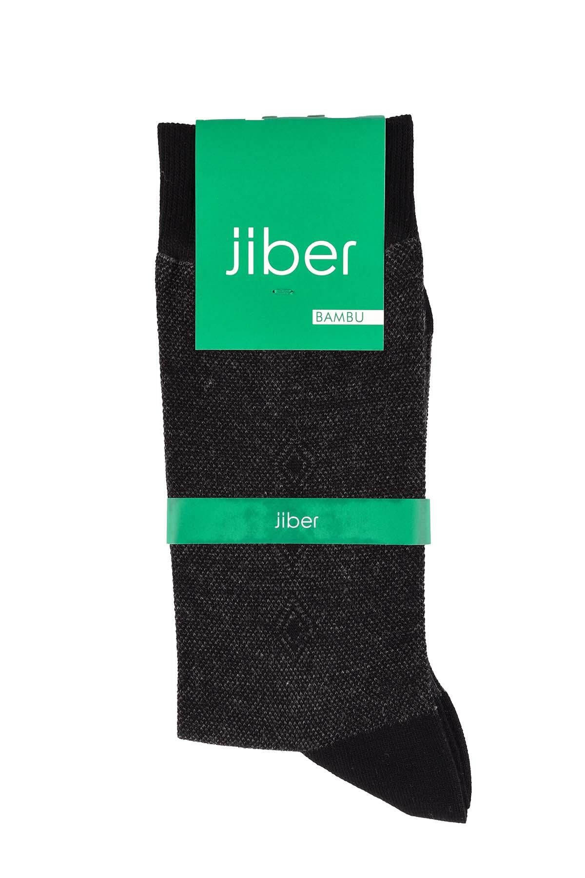 Erkek Likralı Bambu Siyah Soket Çorap 5615