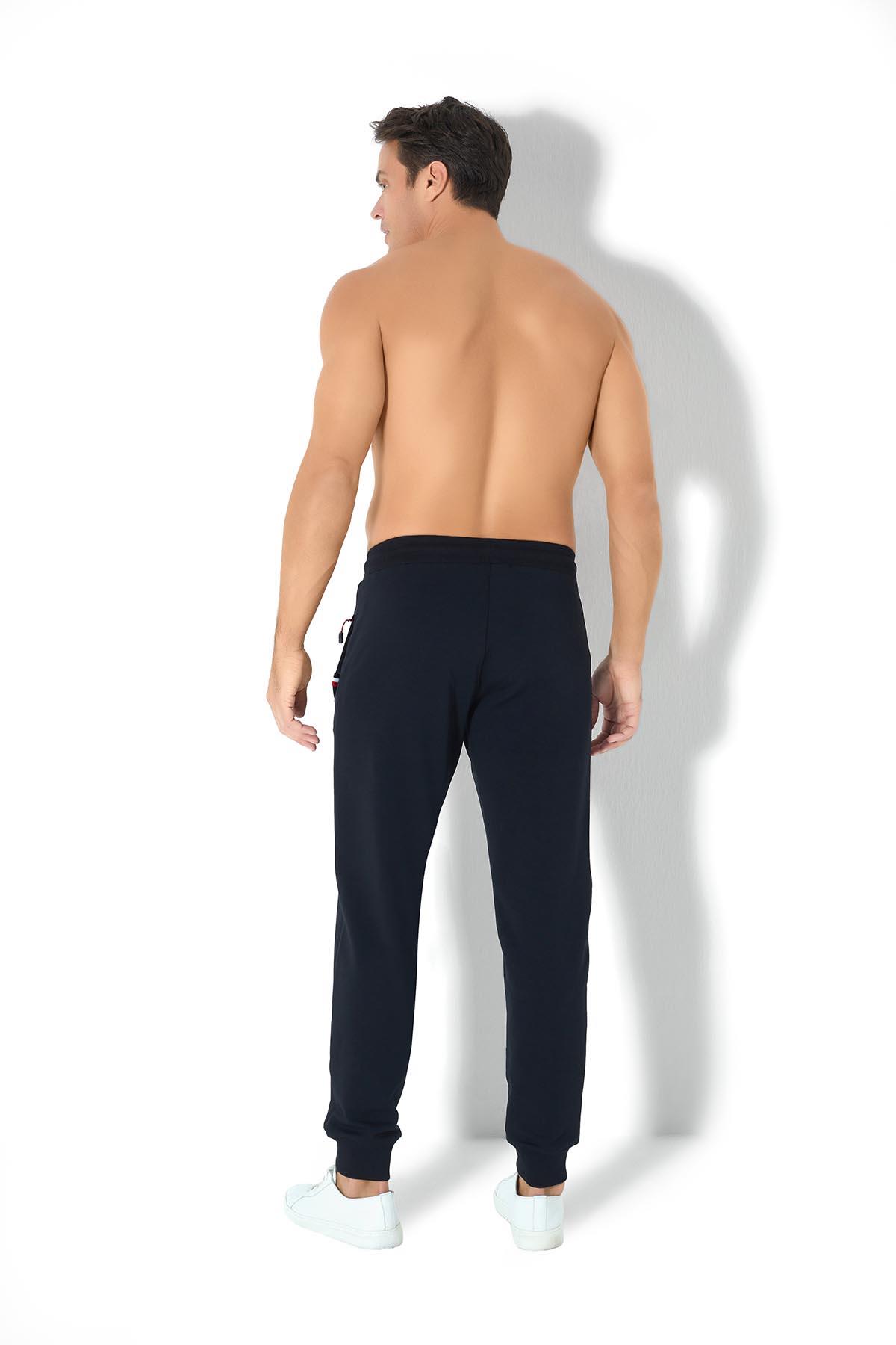 Erkek Siyah İki İplik Eşofman Altı 2056 Tek Alt Eşofman