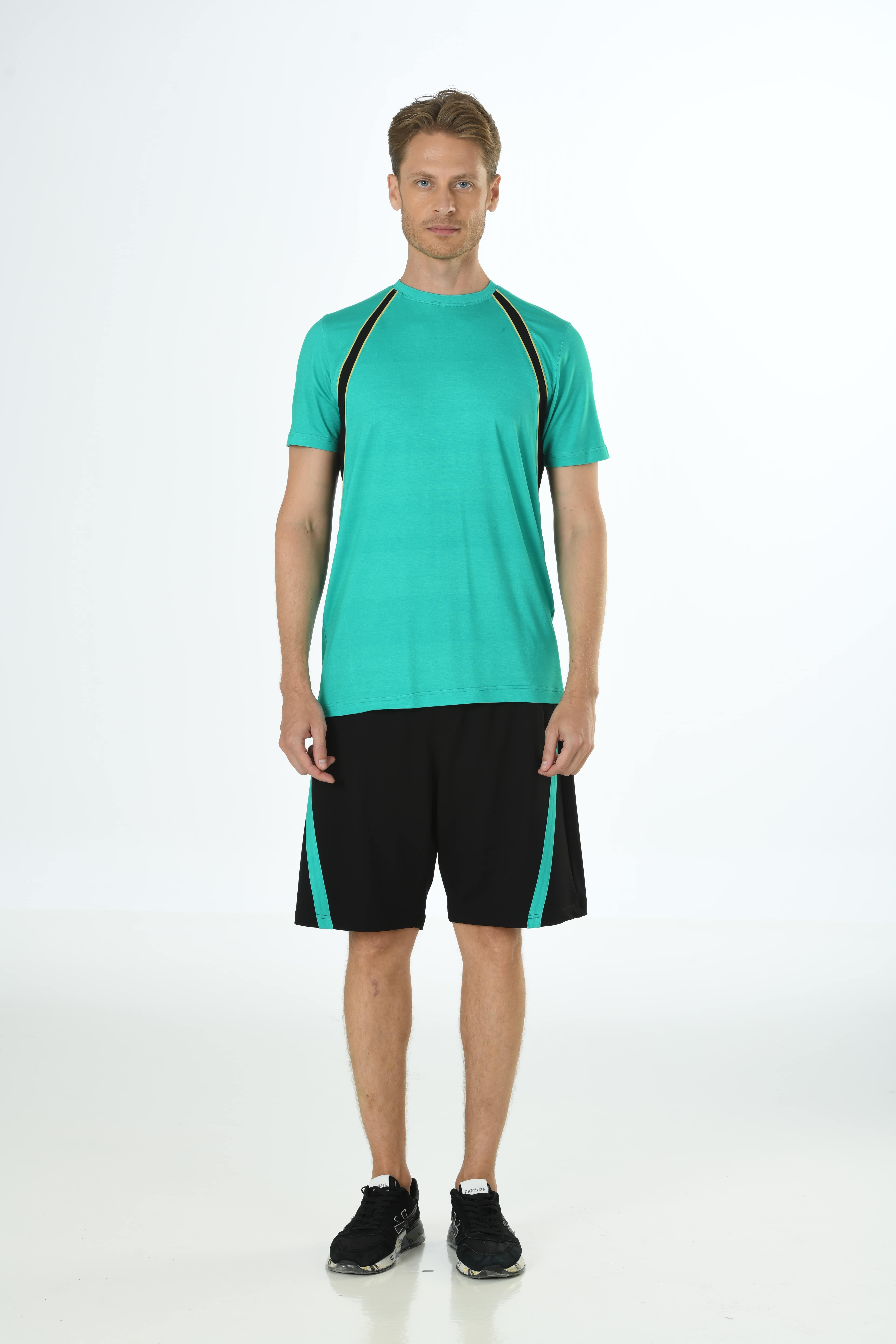 Erkek Yeşil Modal Şortlu Takım 15119