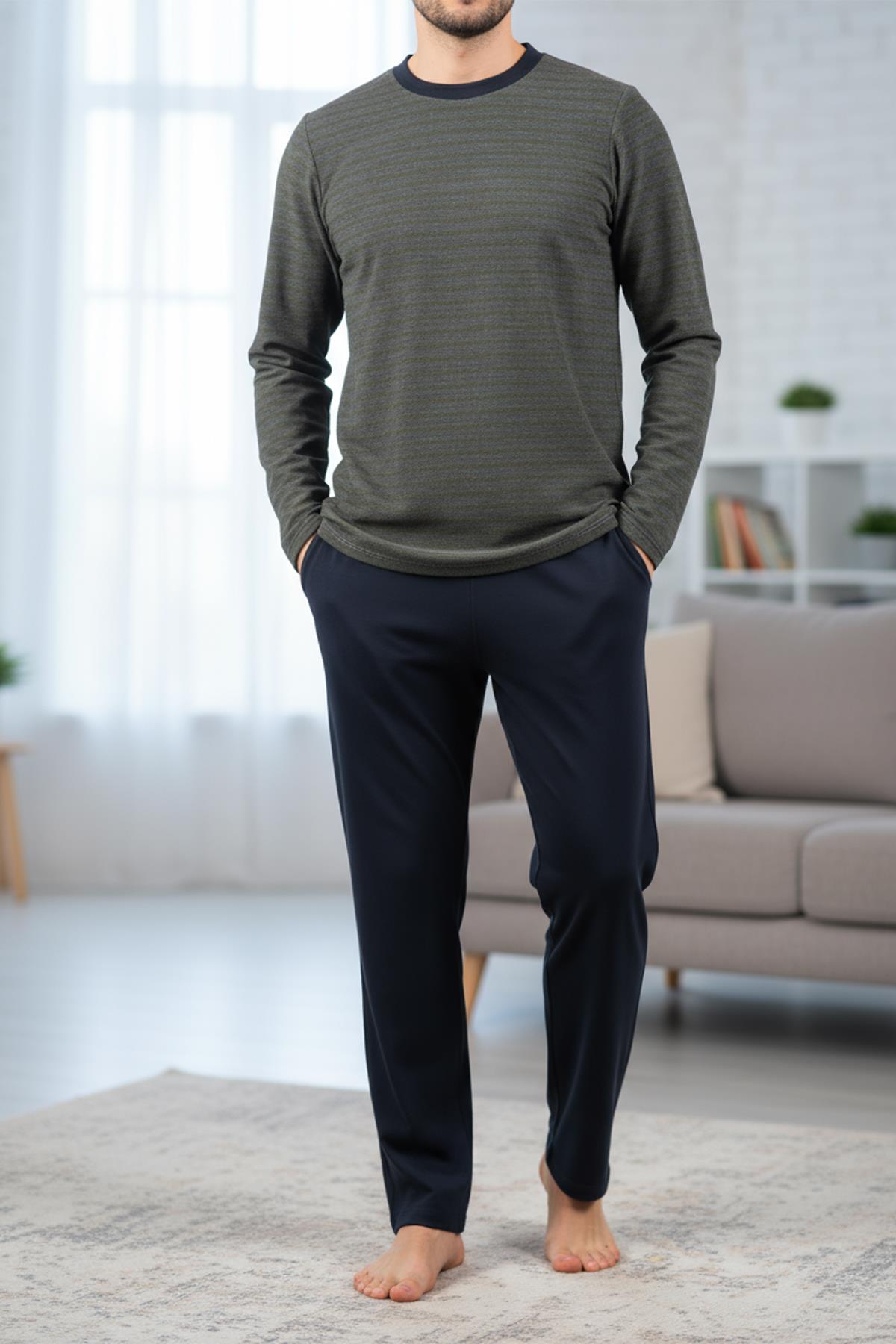 Erkek Yeşil Pijama Takımı 15306