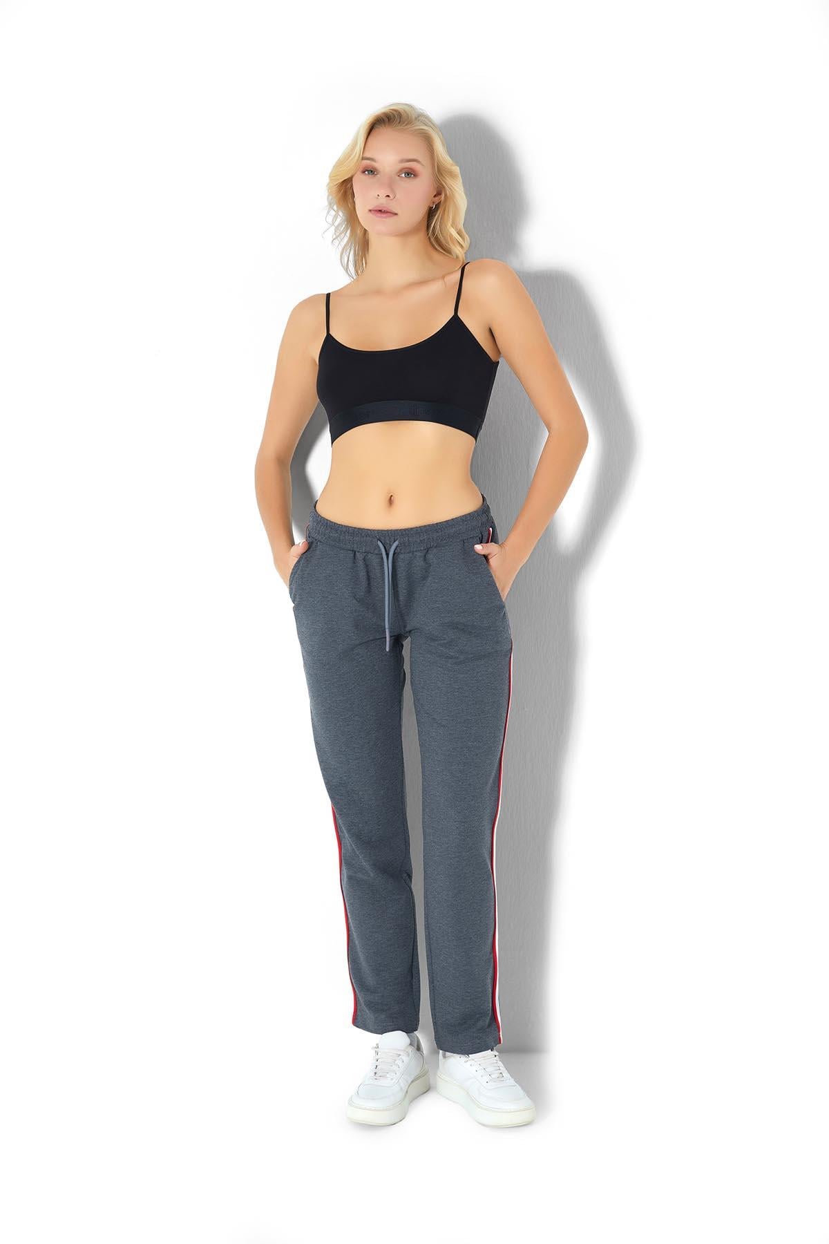 Kadın Antrasit İki İplik Eşofman Altı 2722 